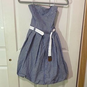 Zara strapless belted dress